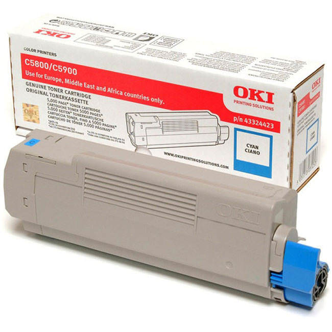 Compatible 43324423 OKI toner Cyan  for C5800/ C5900